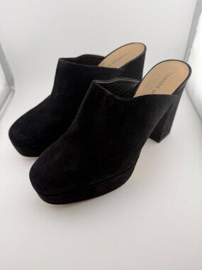 GENTLY USED TAMARA MELLON BLACK SUEDE MULES!